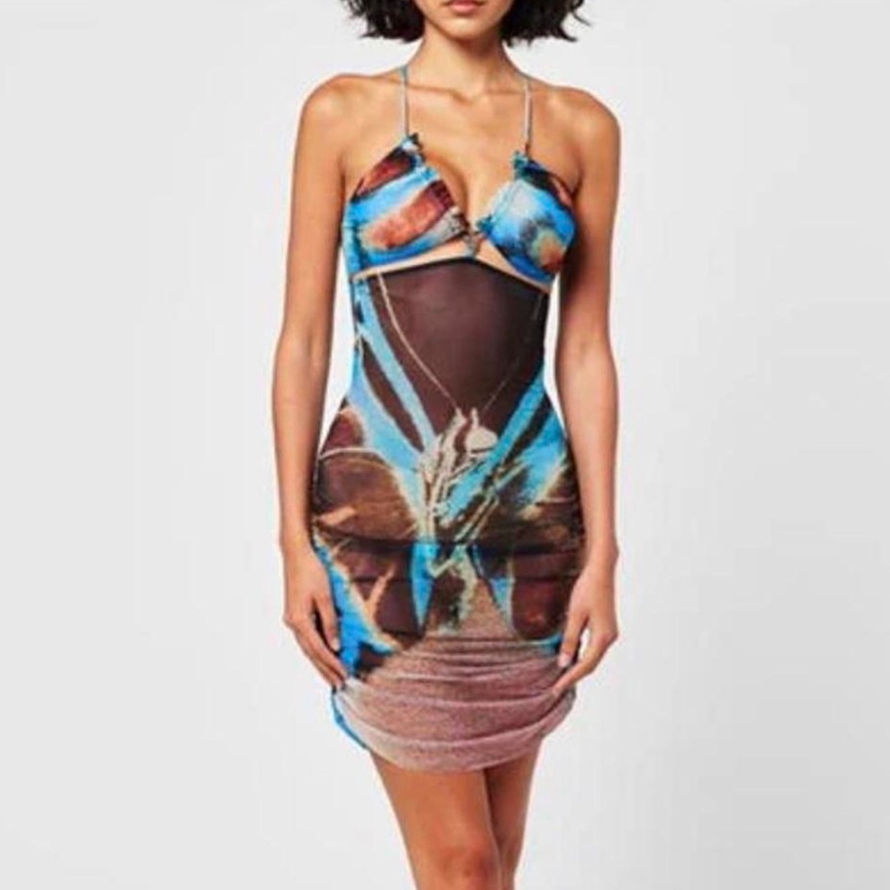 MISBHV Butterfly Boho Mini Dress size XS